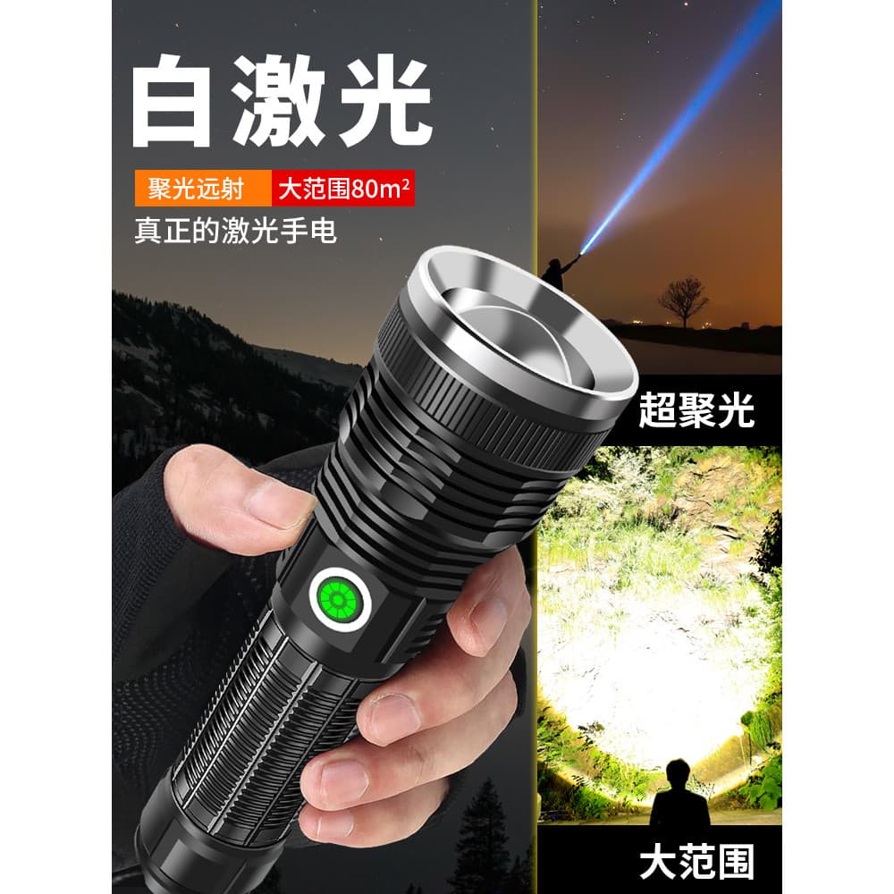 Lu Luzi Lanterna Tática de Escalada de Montanha Forte Zoom de Luz Multi-Função Pequeno Carregamento Portátil Super Brilh