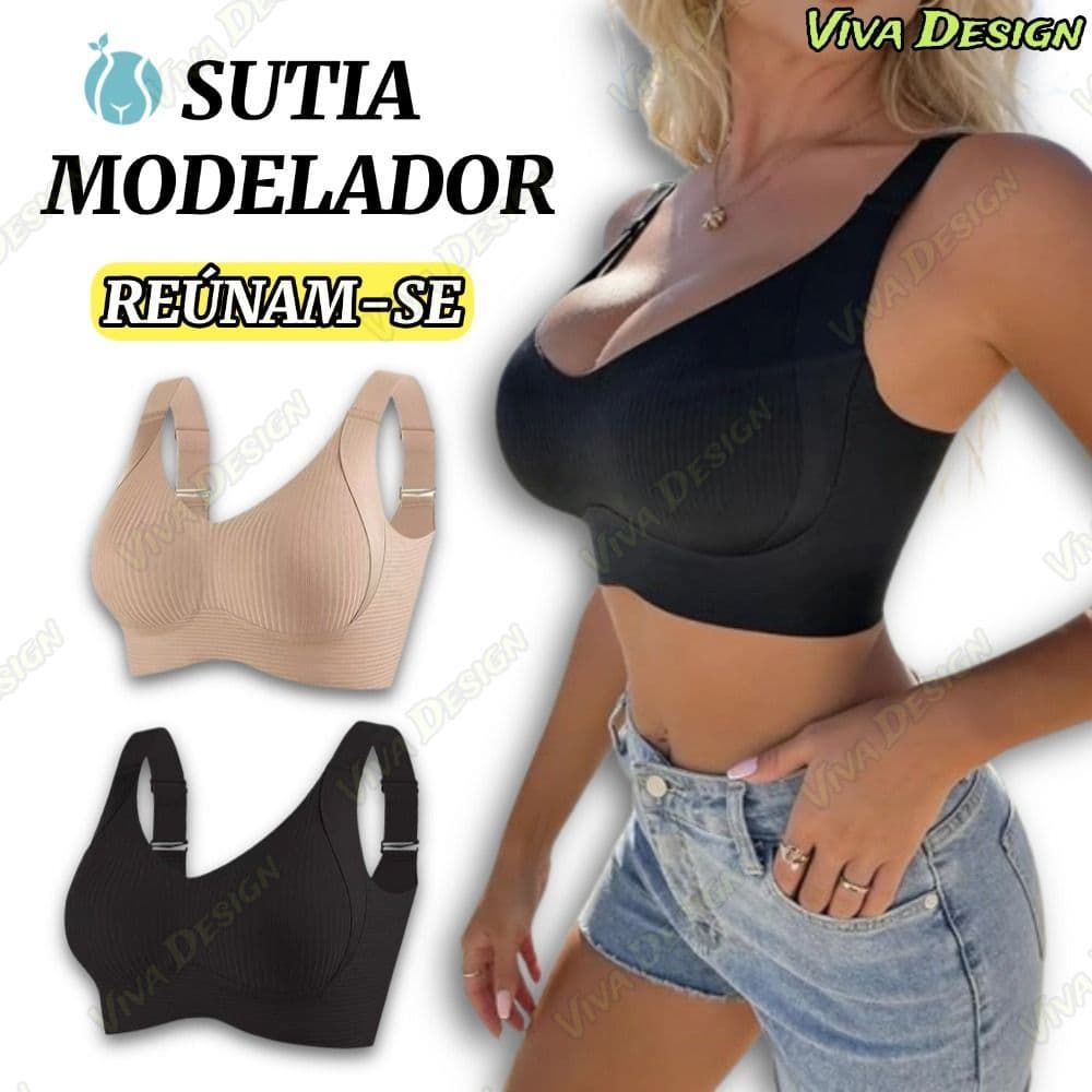 Sutiã Sem Costura Plus Size , Suporte Para Copo Completo , Busto Grande , Ajustável , Anti-Queda-VI