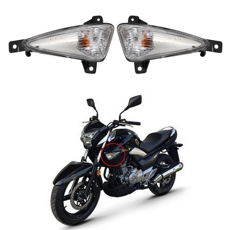 Fender Lâmpada Indicadora De Seta Lateral Para-Choque Dianteiro De Motocicleta Suzuki GW250 Inazuma Haojue