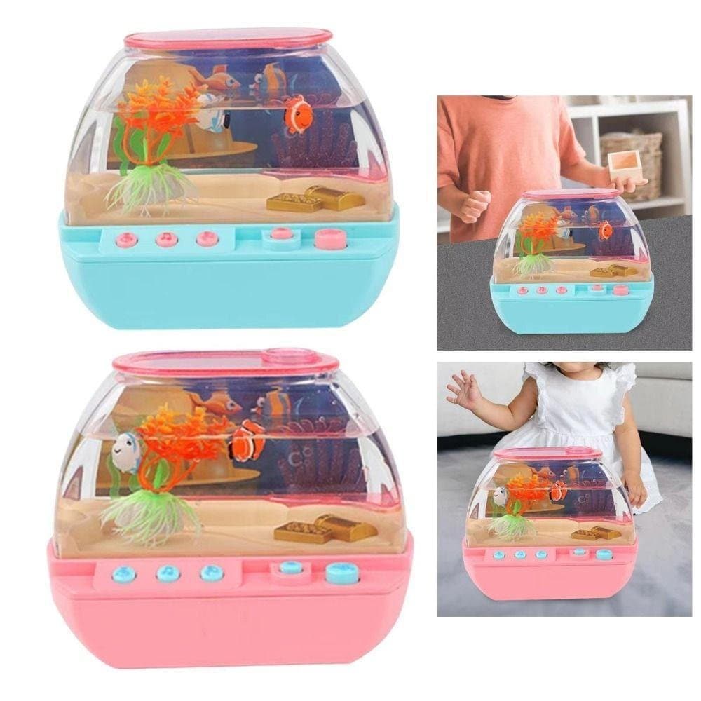 Brinquedo de Aquário Artificial, Mini Aquário Simulado Criativo com Iluminação LED Exquisita