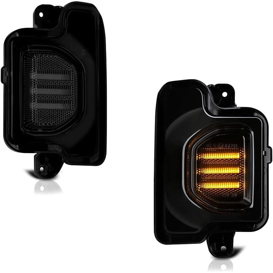 VIPMOTOZ [Sinal De Mudança De Direção Sequencial] Lente Fumada Tiras De LED Âmbar Luz Indicadora De Espelho Lateral Subs