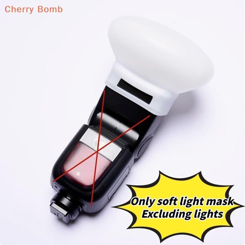 (Bomba De Cereja) 1 Peça Tampa De Flash De Câmera Difusor Macio Para Efeito De Iluminação Natural Em Tiros Ao Ar Livre N