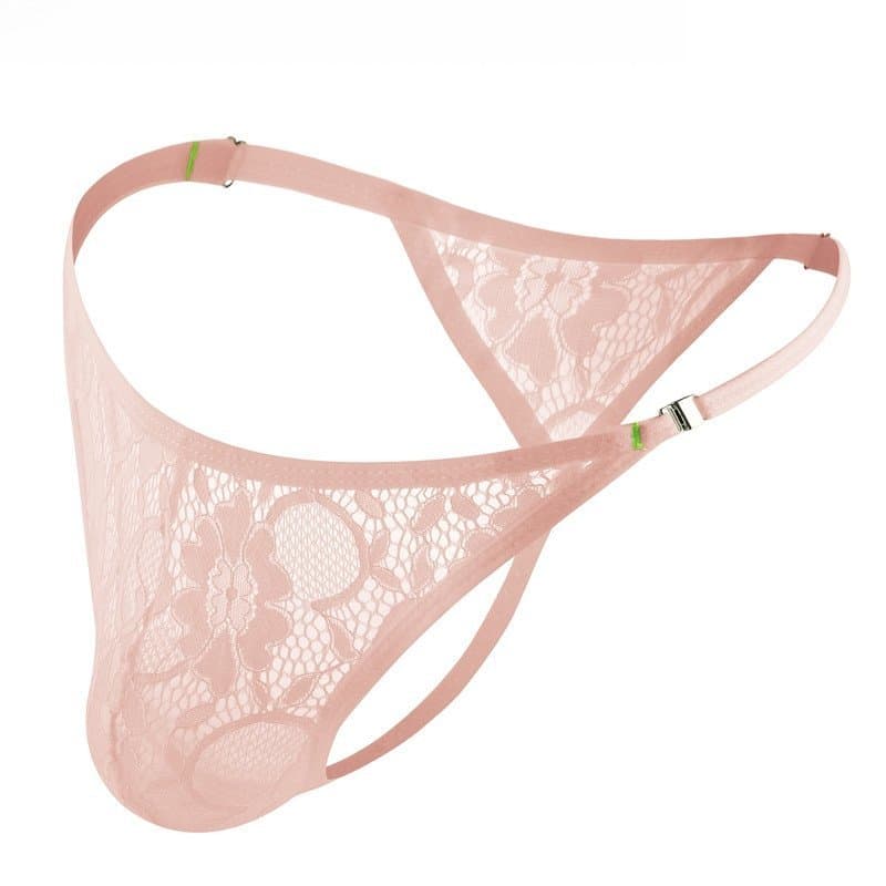 Tanga masculina ultra-fina e transparente com alças ajustáveis, mini-roupa íntima respirável.