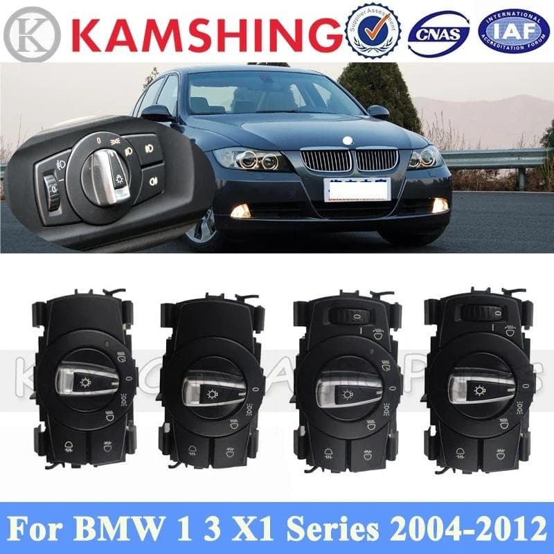 CAPQX Para BMW 1 3 X1 Série E87 E82 E90 E91 E92 E93 E84 Cabeça Dianteira Do Carro Lâmpada Interruptor De Ajuste De Luz B