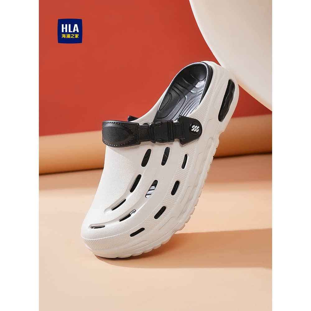 HLA/Hailan House sapatos masculinos 2026 verão novo estilo buraco sapatos moda masculina de sola grossa antiderrapante c