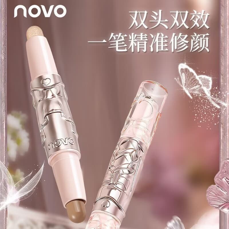 NOVO contorno de duas cabeças rosto iluminando destacando lágrima sulco sombra Natural nariz sombra contorno caneta
