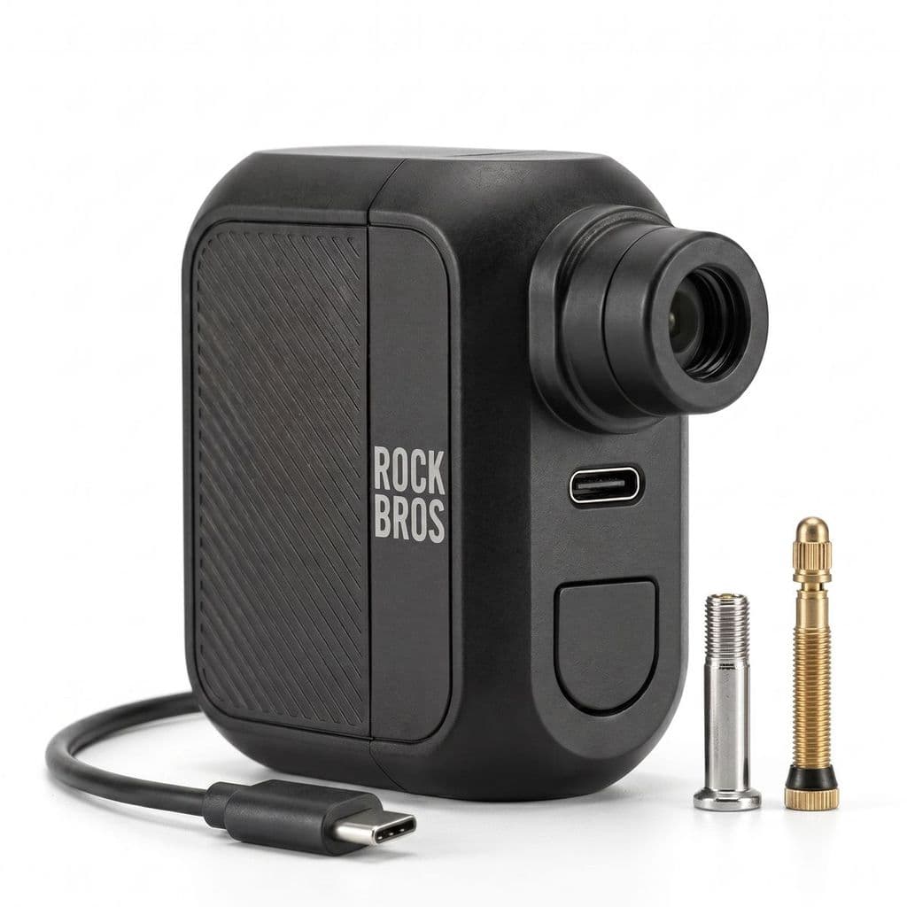 Bomba de Ar Elétrica para Bike ROCKBROS 100 PSI Portátil USB-C Presta Schrader 93g