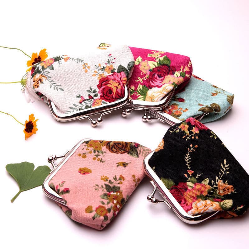 Um a três pacotes] [estilo chinês requintado] pequena Boutique estilo chinês impresso moeda batom armazenamento bolsa de