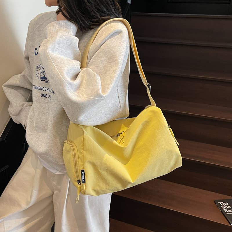 Bolsa de ginástica de grande capacidade para viagem, bolsa portátil de um ombro para treinamento esportivo
