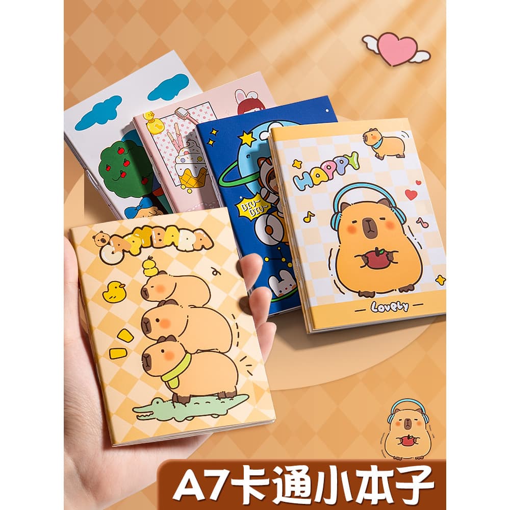 A7 Mini Caderno Pequeno Portátil Portátil Tamanho Pequeno Bloco de Notas Caderno de Bolso Caderno de Lição de Casa Bonit
