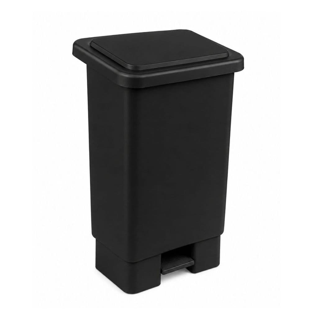 Lixeira Retangular C/ Pedal Preto 25L Larplasticos
