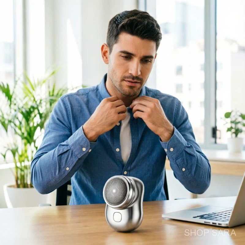 3/4/5 Pcs Mini Barbeador Elétrico Prata Portatil  Duravel Barba Conveniente Ideal Viagem Liberdade Completa