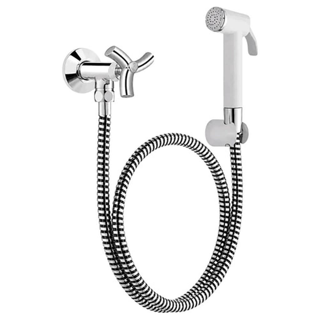 Ducha Higiênica Docol Trio Chrome Cromado Registro Gatilho Flexível 1,20m para Banheiro Lavabo