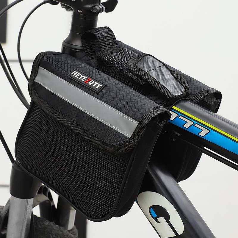 Saco de feixe dianteiro da bicicleta Mountain Bike armazenamento do telefone móvel reboque dianteiro guiador saco à prov