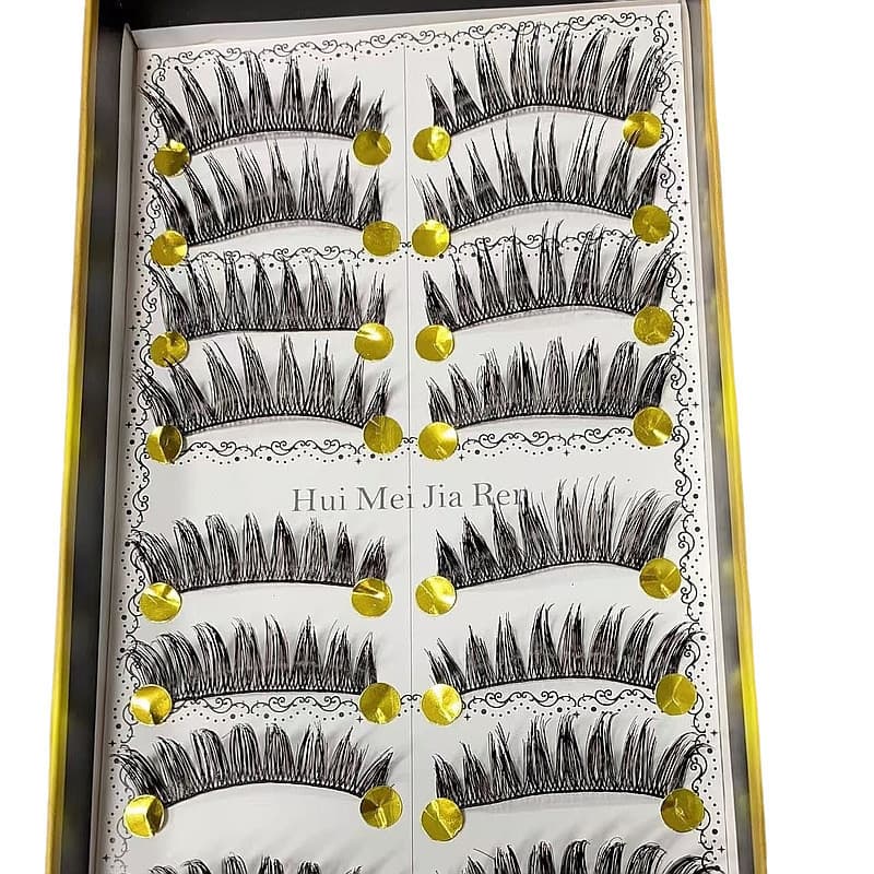Comprimento 13mm de espessura cílios postiços Natural realista fio de algodão haste Nude maquiagem haste macia 6 caixas
