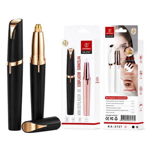 Depilador Elétrico Para Pelos Faciais Finos E Sobrancelha Feminino 5V Preto