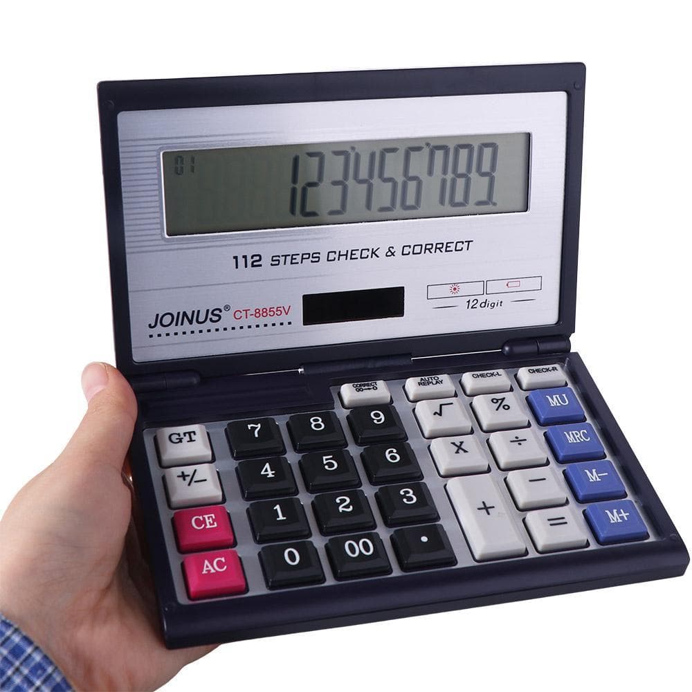 Calculadora Dobrável , Solar Multifuncional De 12 Dígitos De Escritório Financeiro De Tela Grande