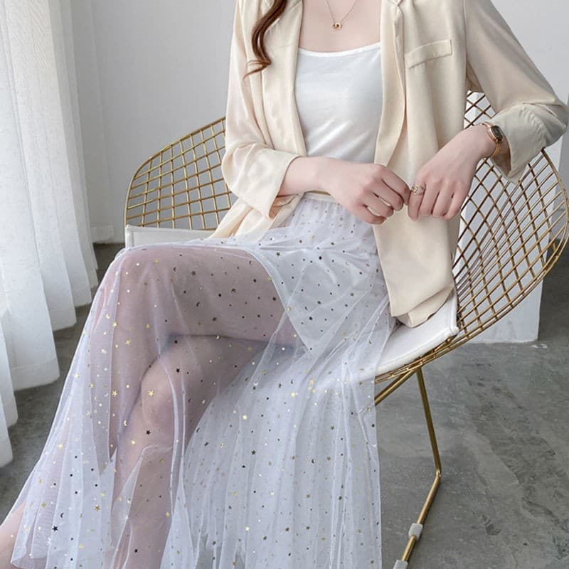 Saia de malha interna anágua novo estilo a linha saia feminina Anti-reflexo All-match Hanfu saia curta vestido Base saia