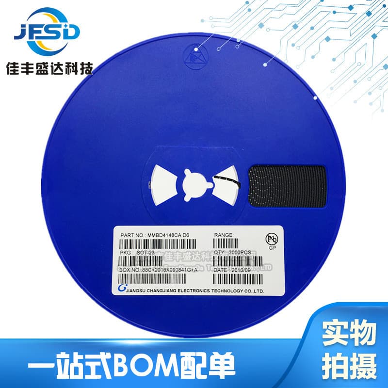 Diodo de remendo MMBD4148CA Impressão de seda D6 SOT-23 Interruptor Diodo Placa inteira 3K = 60 Yuan