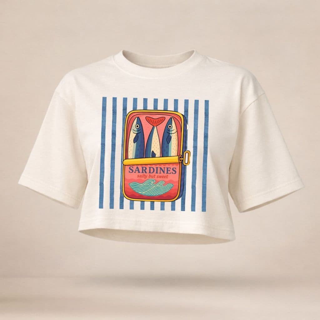 Cropped Feminino Oversized Estampada Blusa Soltinha Confortável 100% Algodão Praia Academia Passeio
