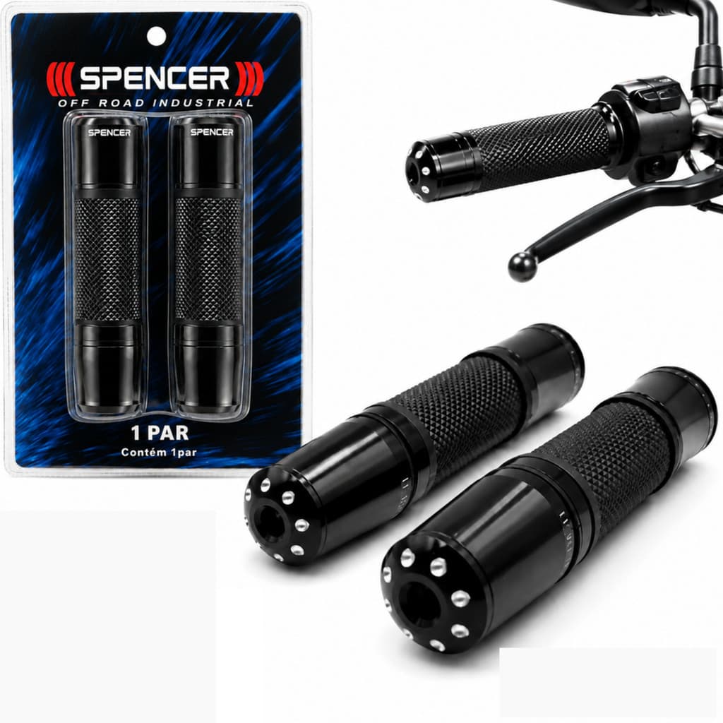 Manopla Moto Alumínio Spencer Júpter Universal com Peso