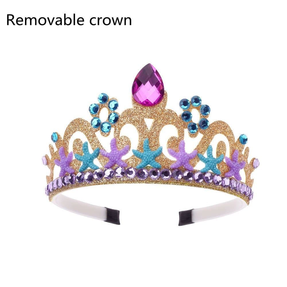 Tiara Coroa De Sereia Estrela Do Mar Com Strass/Joia Infantil Para Meninas