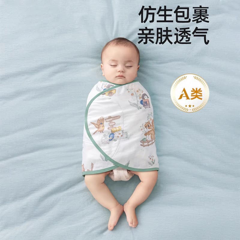 Estilo alemão bebê Natural verão puro algodão envoltório anti-choque saco de dormir gaze bebê recém-nascido anti-susto d
