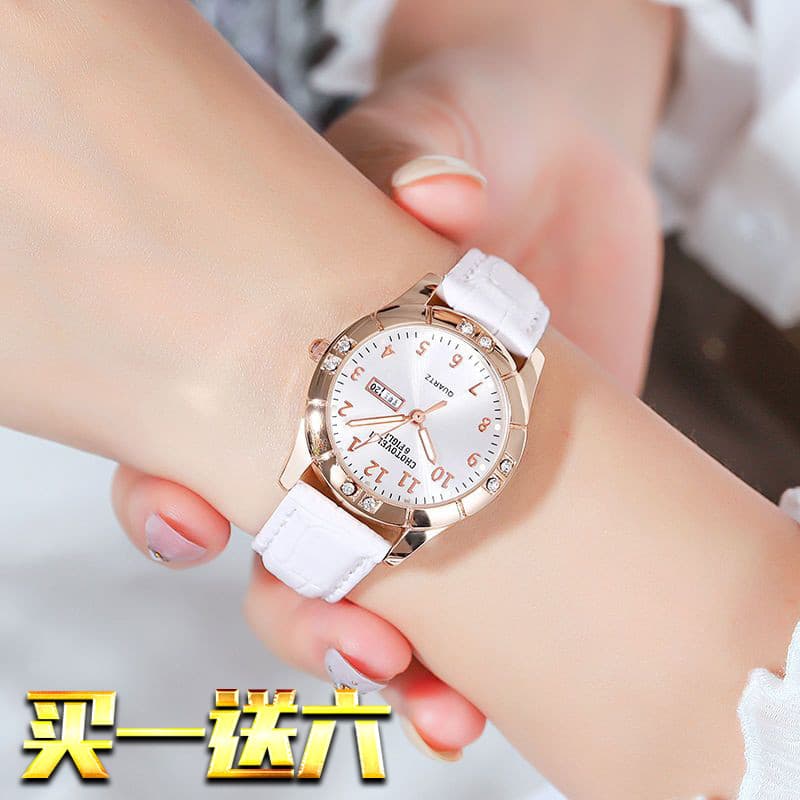 relogio feminino pequeno relogio feminino pequeno delicado Relógio feminino à prova dwaterproof água calendário luminoso