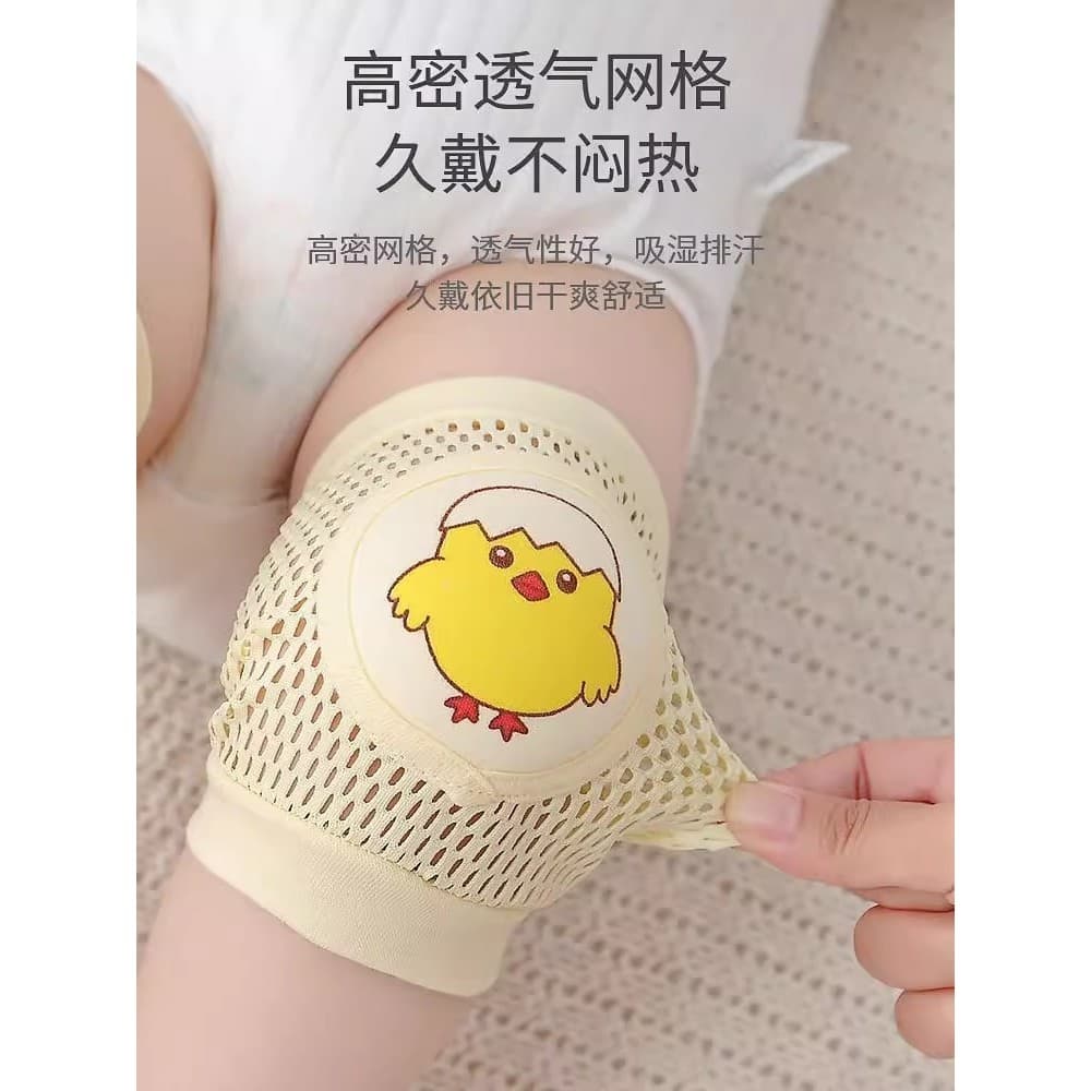 Joelheiras para bebês, joelheiras para crianças pequenas, verão, engatinhando, respiráveis, resistentes a choques, cotov