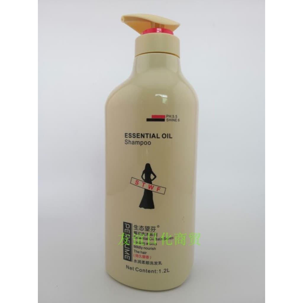 Shampoo Wangfen Ecológico 1200ml Frasco Grande Shampoo Floral Família Shampoo Acessível Shampoo Óleo Essencial