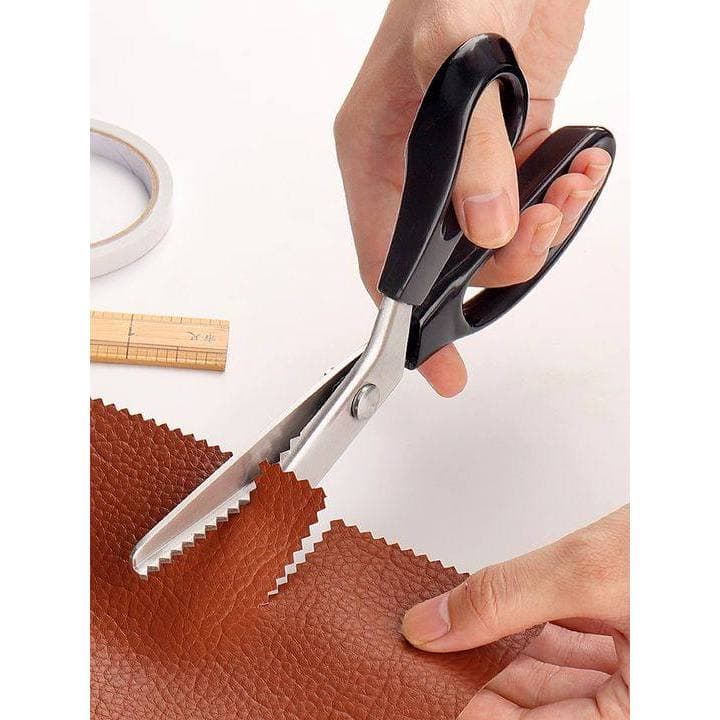 Tesoura triangular de dente, tesoura de renda, alfaiate, padrão de onda grande, tesoura de dente de cachorro Fabri
