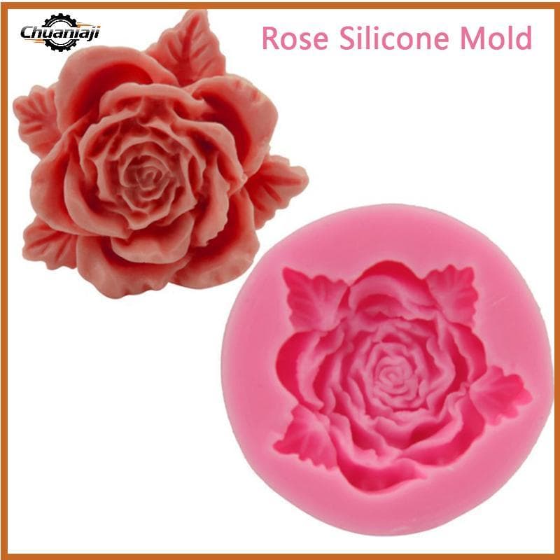 Chuaniaji Rosa Bolo De Silicone 3D Flor Fondant Molde Cupcake Doces Decoração De Chocolate BR