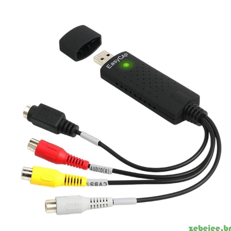 zebeiee USB 2.0 Placa Captura Vídeo Som Para TV