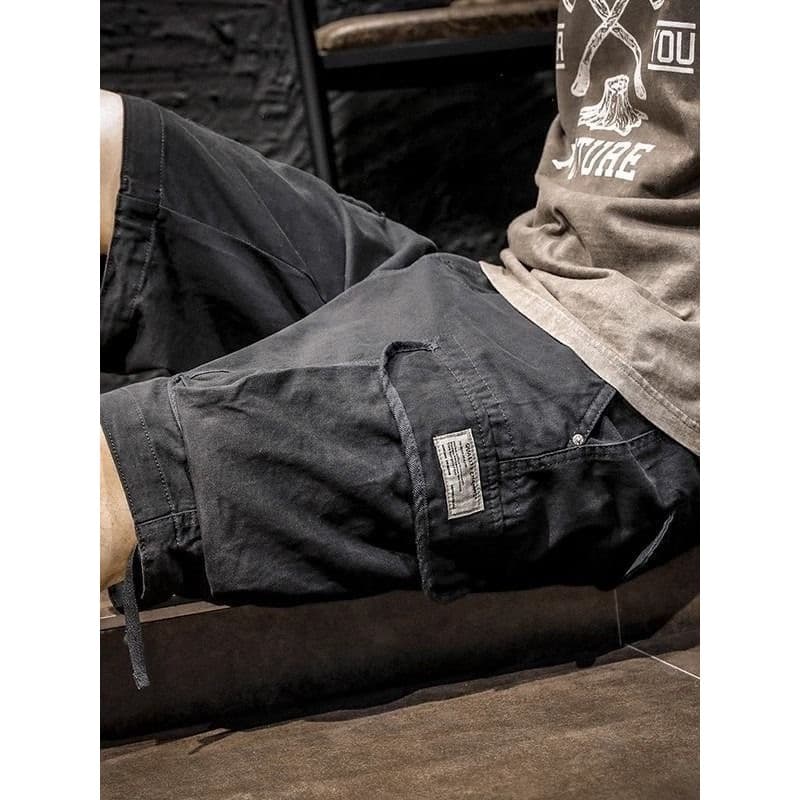 Americano Retro macacão quarto Shorts masculino verão puro algodão rufião bonito cinco pontos Casual Shawn Yue meia calç