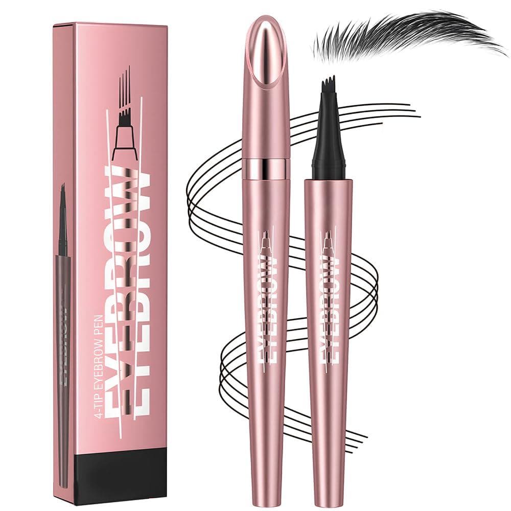 Caneta para Sobrancelhas Microblading, Lápis de Sobrancelha 3D à Prova d'Água com 4 Pontas, Modelo 2026 Atualizado, Cane