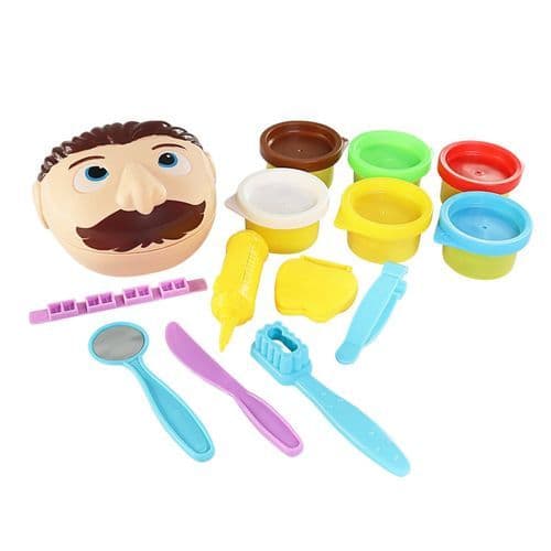 Kit Massinha Dentista Brinquedo Educativo 14 Peças Diversao Criativa Infantil