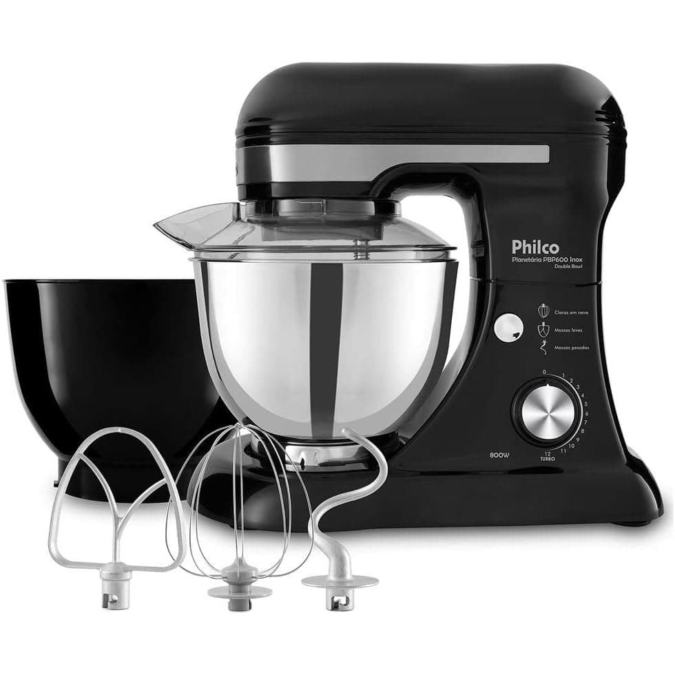 Batedeira Planetária Turbo 600w Preto