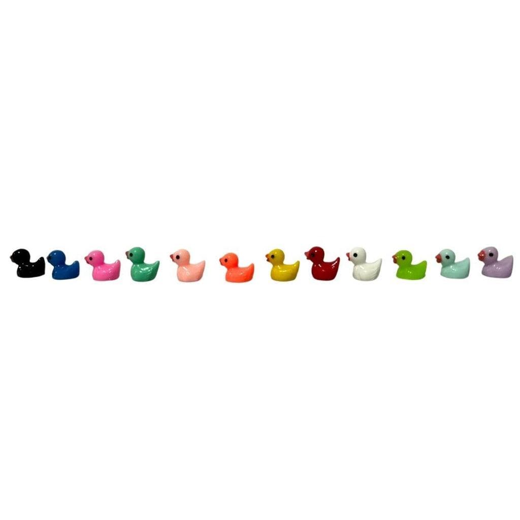 Kit 12 Patinhos Mini 1cm Enfeite Aquario Pequeno Decoração