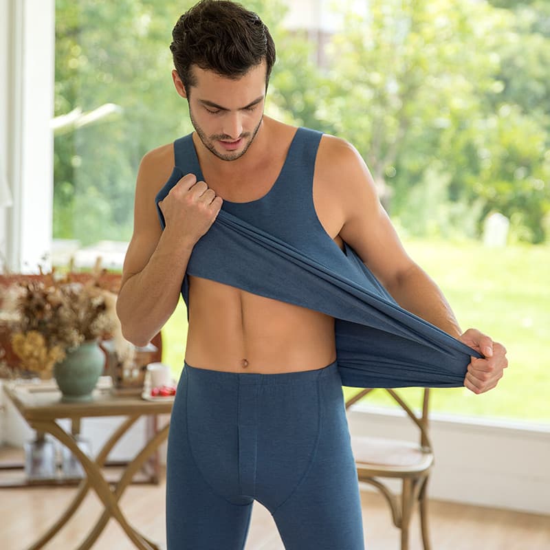Q alemão veludo sem costura colete térmico masculino engrossado forro de lã Bottoming superior aquecimento roupa interio