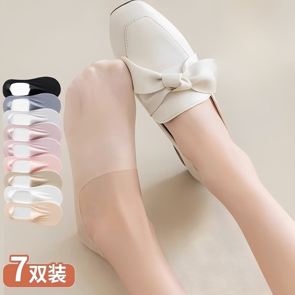 Verão estilo fino meias invisíveis mulheres boca rasa meias invisíveis mulheres Silicone antiderrapante calcanhar não-qu