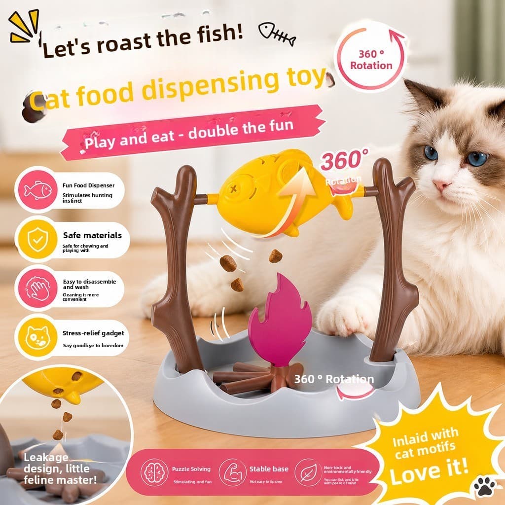 Alimentador Giratório Para Animais De Estimação