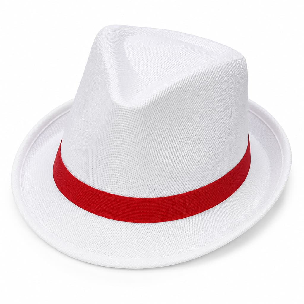 Chapéu Fedora Moda Panamá Malandro Carioca Branco