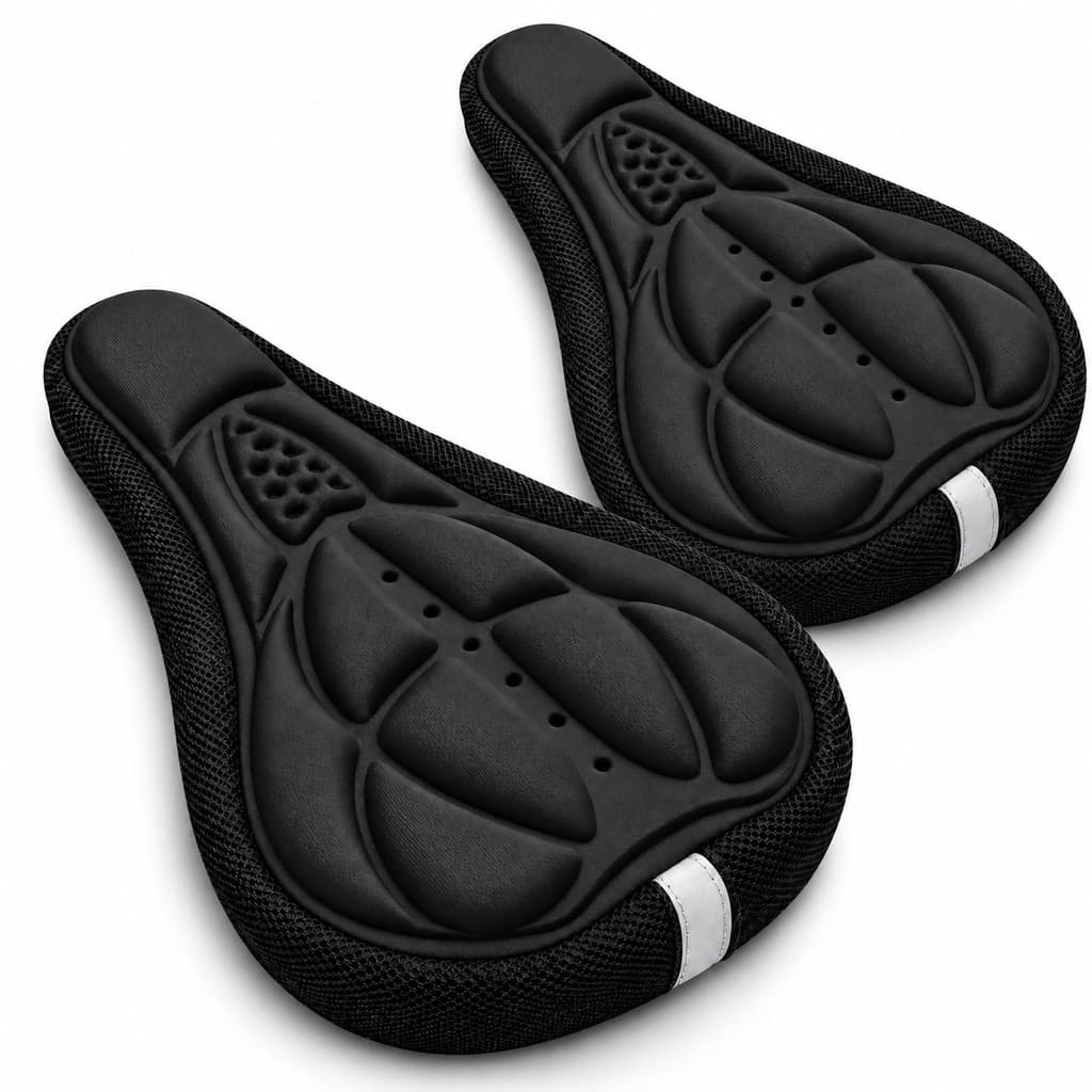 KIT 2 Capa Gel Silicone Banco Selim Almofada Forro Bicicleta