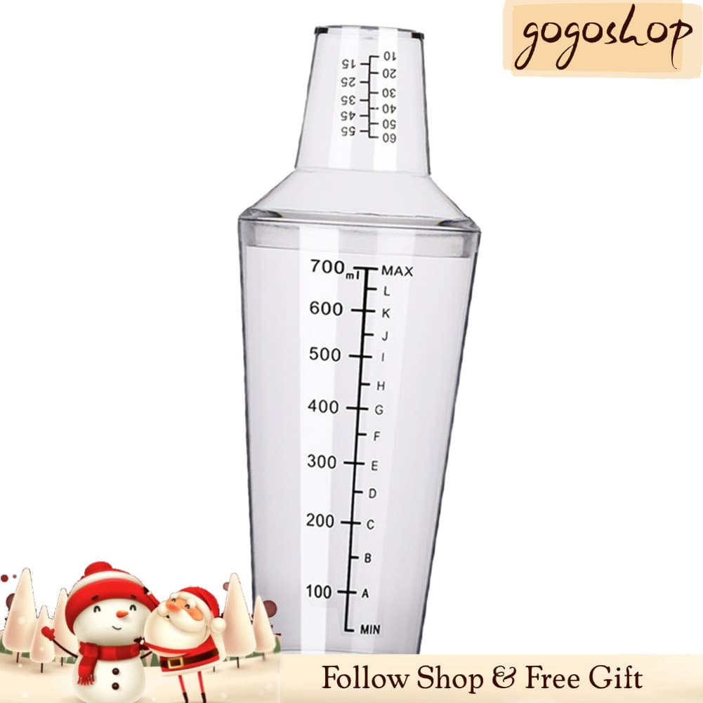 Gogoshopp-br Coqueteleira 700ml Martini Drink Mixer Margarita Profissional e Medidor Jigger com Medidas