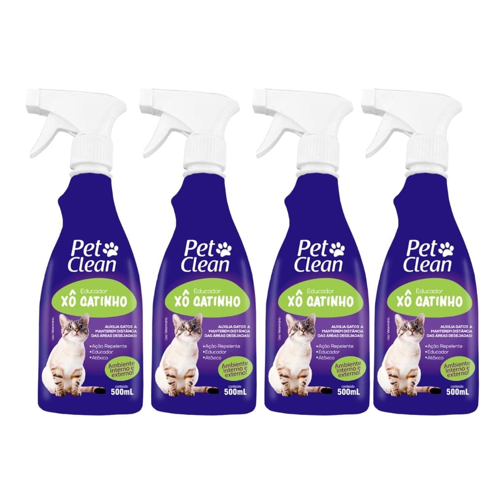 Kit 4 Xô Gatinho Pet Clean Educador Sanitário - 500ml