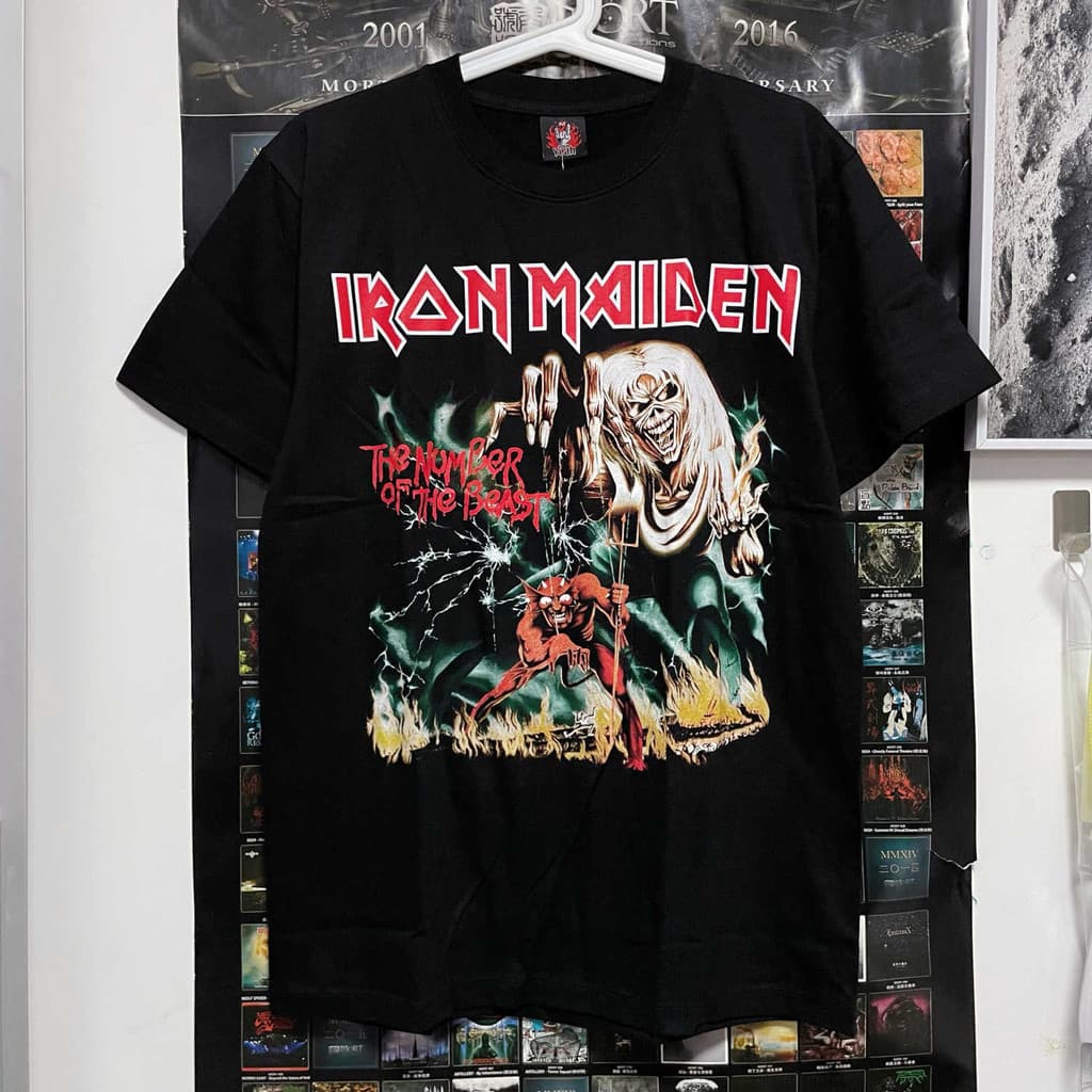 Music.Soul Camiseta Masculina Iron Maiden | Estética Metal Clássico | Unissex 100% algodão