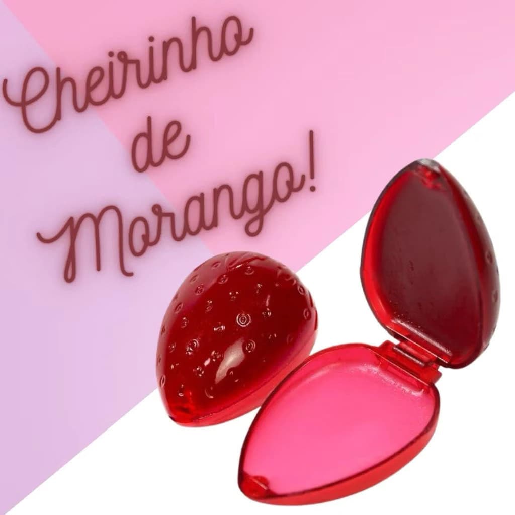 Kit 10 Unidades Batom Brilho Labial Moranguinho Morango Infantil – Hot Sale