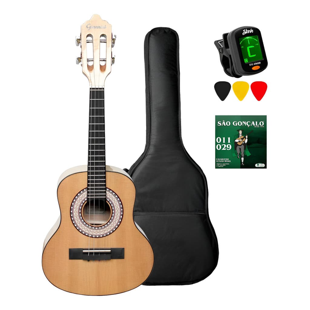 Cavaquinho Acústico Giannini Performance Plus Cs-34 Fmg Kit - Flamed Maple Glossy