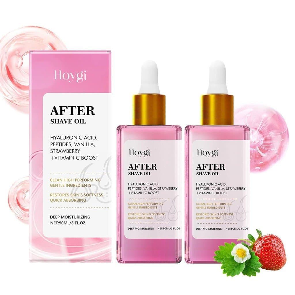 Óleo Pós-Barba com Aroma de Morango e Baunilha, adequado para todos os tipos de pele, o óleo pós-barba suave pode preven