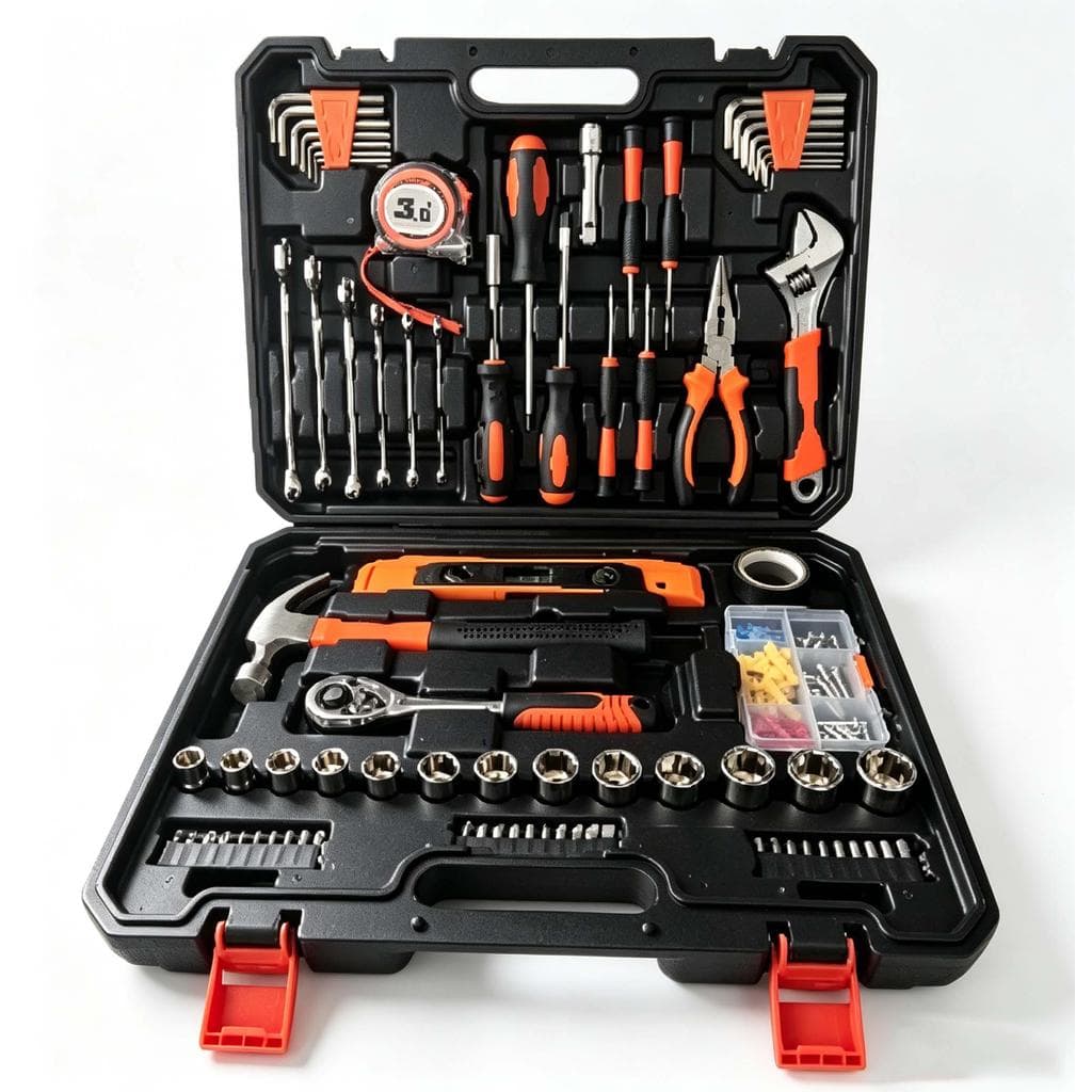 Kit de ferramentas manuais multifuncionais, chave de roda pinça, chave de fenda ferramentas de reparo doméstico completa
